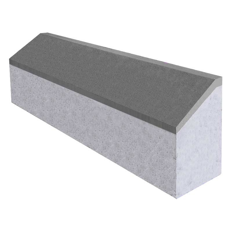 Bordillo Bicapa de Hormigón 100/50x22x20x4 - Imagen 2