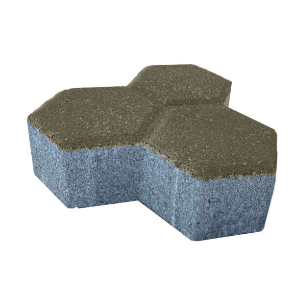 ADOQUÍN DE HORMIGÓN TRIPLE HEXAGONAL DE 6 CM.